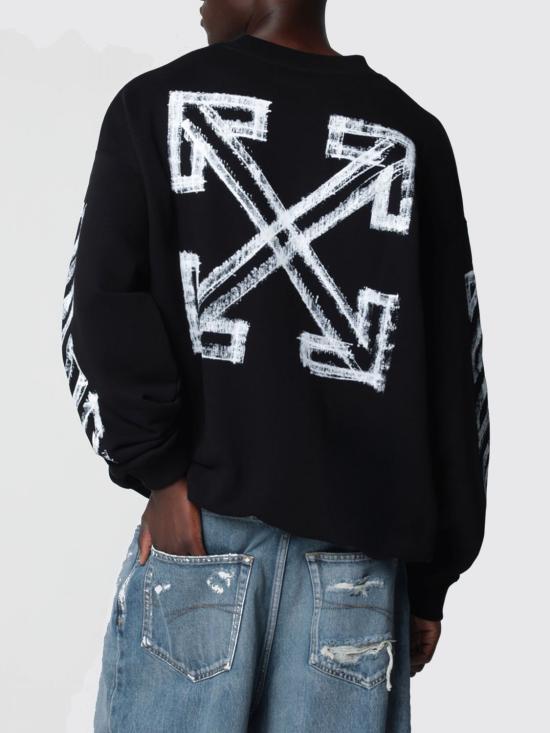 26FW 오프화이트 긴팔 티셔츠 OMBA054F26FLE007 0001 Black - OFF WHITE