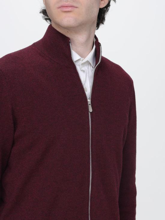 26FW 브루넬로 쿠치넬리 캐시미어 하이넥 집업 가디건 M2200106 CNU36 Burgundy - BRUNELLO CUCINELLI
