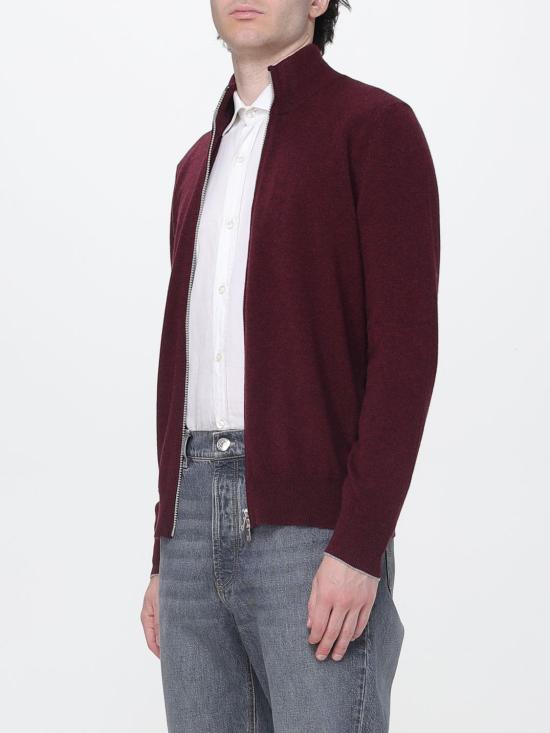 26FW 브루넬로 쿠치넬리 캐시미어 하이넥 집업 가디건 M2200106 CNU36 Burgundy - BRUNELLO CUCINELLI