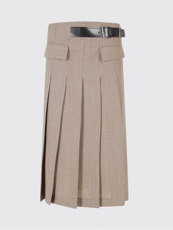 26FW 세미쿠튀르 스커트 Y6WM12 62CHK Brown - SEMI-COUTURE