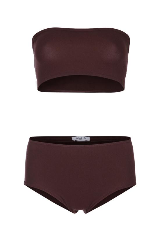  알라이아 비키니 수영복 AA9A1024M826A 719 BROWN