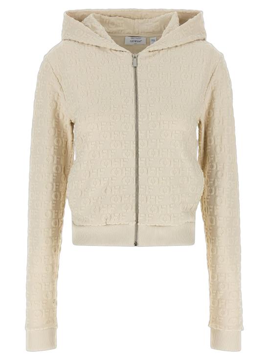 26FW 오프화이트 후드 티셔츠 OF337357BM BEIGE