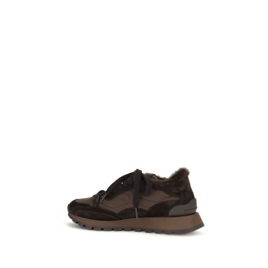 26FW 브루넬로 쿠치넬리 스니커즈 BRMZSFG3384C9795BB BROWN - BRUNELLO CUCINELLI