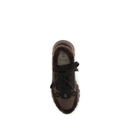 26FW 브루넬로 쿠치넬리 스니커즈 BRMZSFG3384C9795BB BROWN - BRUNELLO CUCINELLI