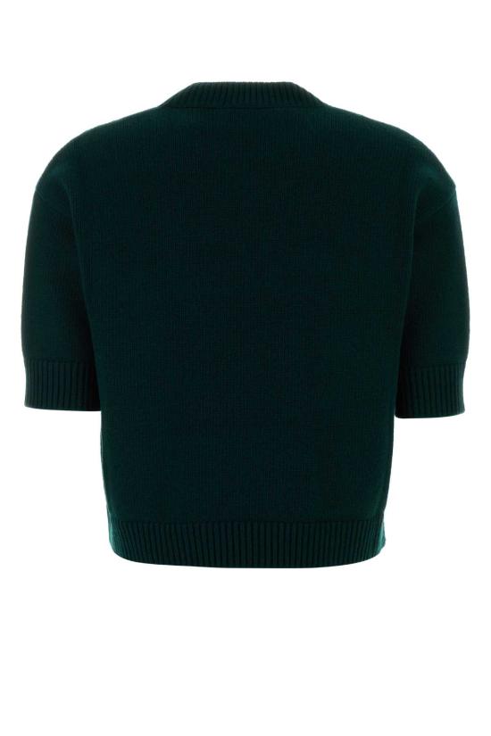 26SS 구찌 인타르시아 소프트 울 탑 851972XKEBC 3027 GREEN - GUCCI