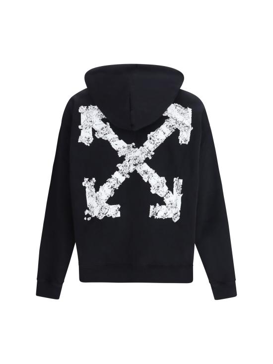 26SS 오프화이트 후드 티셔츠 44MBB085S26F00H001 0001 BLACK - OFF WHITE