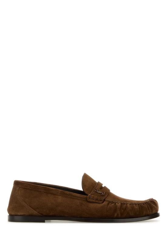 26FW 생로랑 스웨이드 페니로퍼 8211732OYAA 2732 BROWN