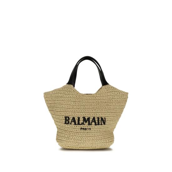 26FW 발망 토트백 BAHN1FA089TRAYGTEBB BEIGE