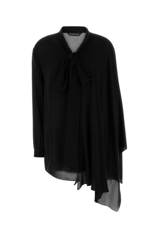 25FW 발렌시아가 어시메트릭 블라우스 839280TIN13 1000 BLACK