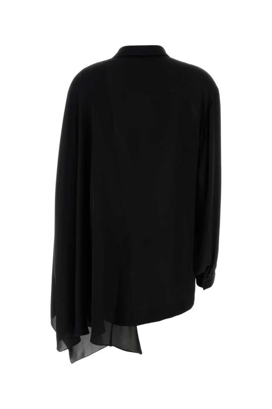 25FW 발렌시아가 어시메트릭 블라우스 839280TIN13 1000 BLACK - BALENCIAGA