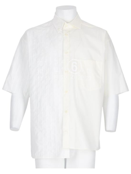 26SS MM6 메종마르지엘라 반팔 셔츠 SH0DR0007 MTN135961 White