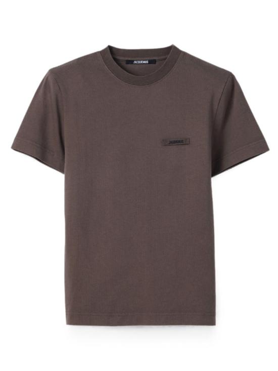 26FW 자크뮈스 그로그랭 로고 솟슬리브 티셔츠 TSW00550 AJ00029 850 Brown - JACQUEMUS