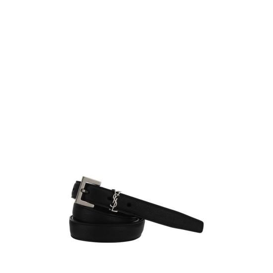 26SS 생로랑 가죽 벨트 SA612616BRM0E1000BB BLACK
