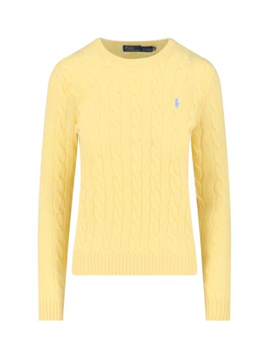 26FW 폴로 랄프로렌 폴로 자수 케이블 니트 스웨터 211 971865007 Yellow
