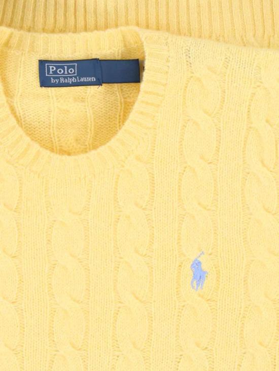 26FW 폴로 랄프로렌 폴로 자수 케이블 니트 스웨터 211 971865007 Yellow - POLO RALPH LAUREN