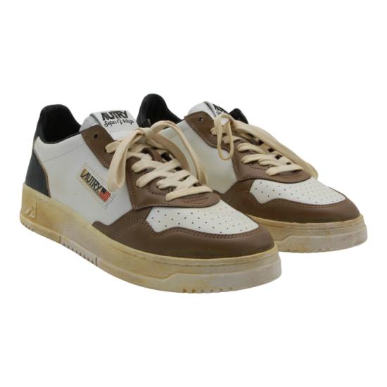 26FW 오트리 슈퍼 빈티지 메달리스트 로우 레더 스니커즈 AVLMSV60 White - AUTRY
