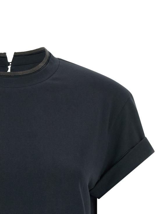 26SS 브루넬로 쿠치넬리 반팔 티셔츠 BR336236BM NAVY - BRUNELLO CUCINELLI