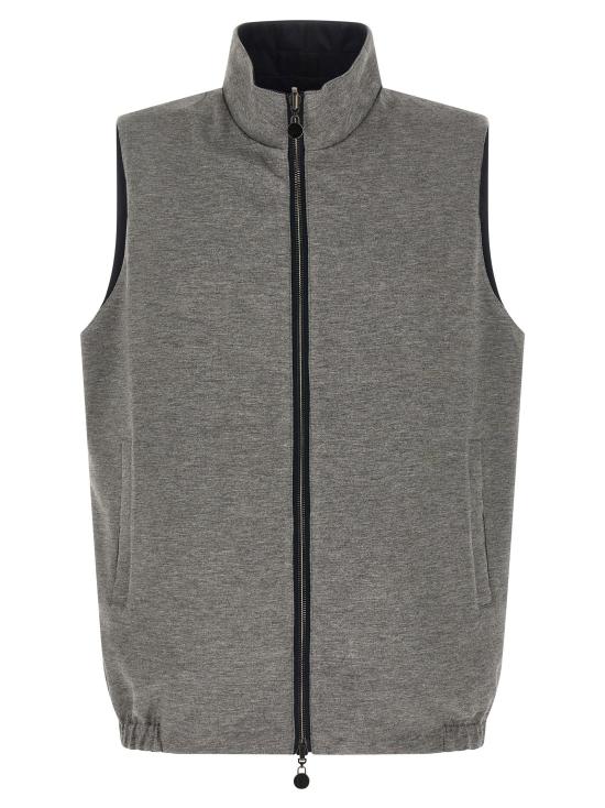 26SS 키톤 베스트 KI325409BM BLUE - KITON