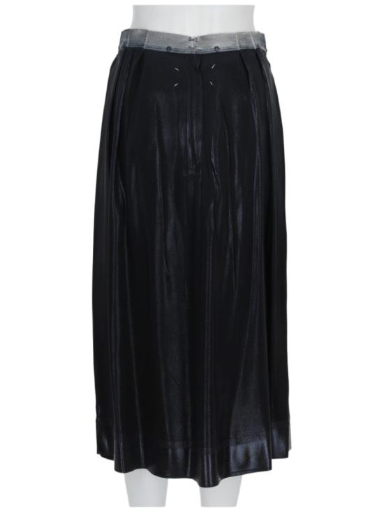 26SS 마르지엘라 포일드 미디 스커트 S51ME0051 M35533900 Black - MAISON MARGIELA
