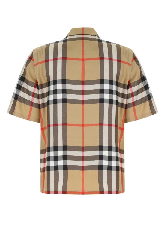 26SS 버버리 빈티지 체크 실크 반팔 셔츠 8050279 A7028 BEIGE - BURBERRY