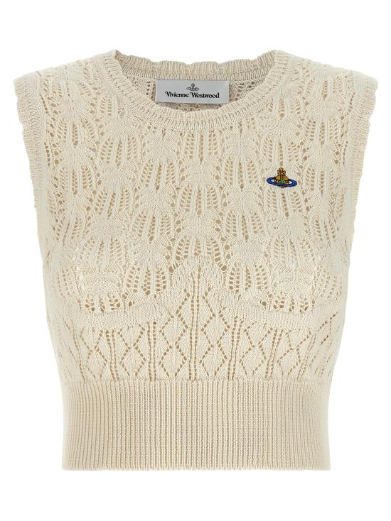 26SS 비비안웨스트우드 민소매 티셔츠 VI335085BM BEIGE