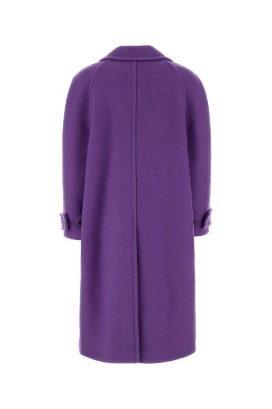 25FW 구찌 컴팩트 울 캐시미어 코트 840075Z8B4W 5007 PURPLE - GUCCI