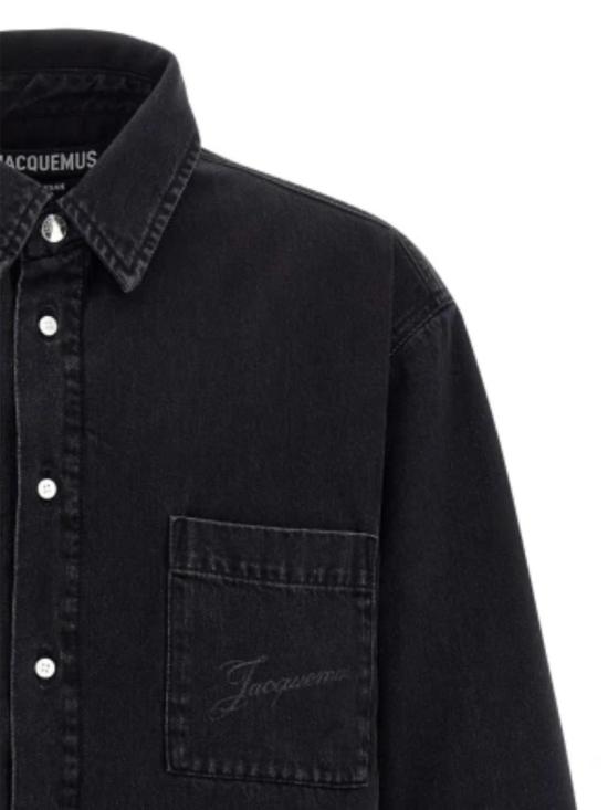 26FW 자크뮈스 데님 셔츠 25HOUM00115AD00019990 Black - JACQUEMUS