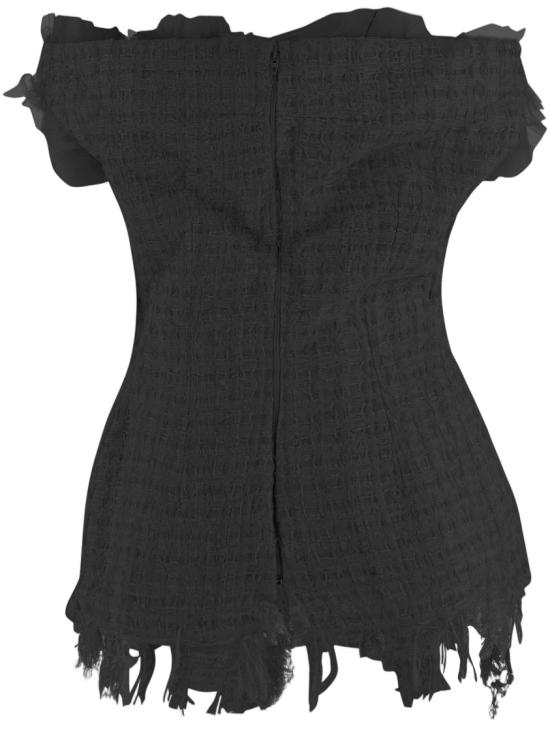 26SS 마티에르 페칼 숏 원피스 MAT02T1011 Black - MATIERES FECALES