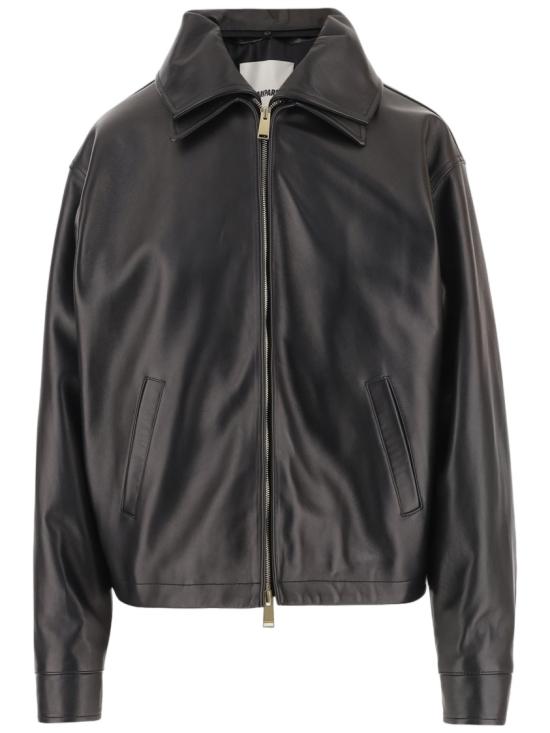 26FW 다크파크 가죽 자켓 WJA34LTP040099 Black