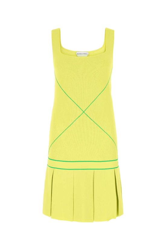  보테가베네타 미디 원피스 698085V1XG0 7214 YELLOW