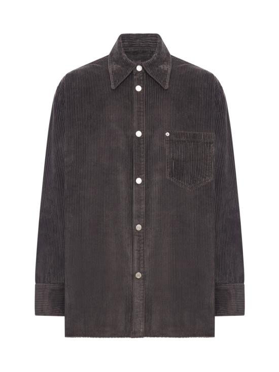 26SS 아미 코듀로이 벨벳 사이드 슬릿 오버셔츠 USH793CO0131020 GRAY - AMI