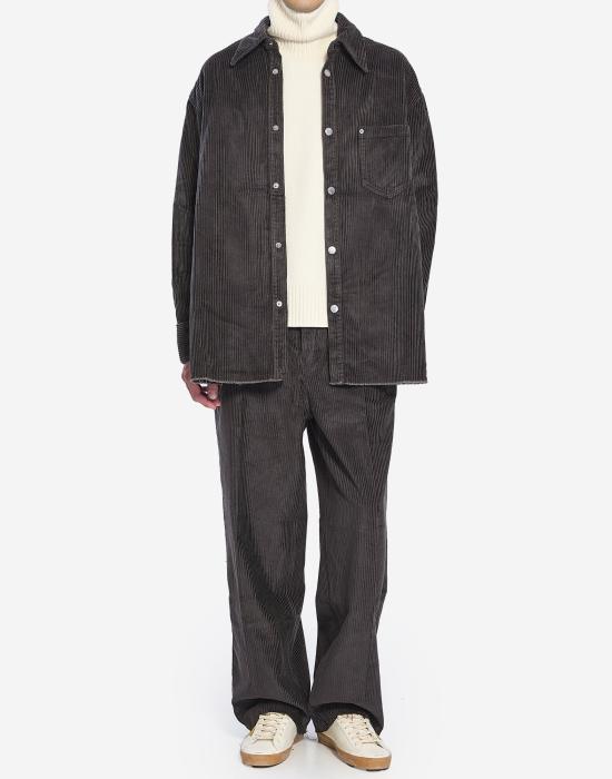 26SS 아미 코듀로이 벨벳 사이드 슬릿 오버셔츠 USH793CO0131020 GRAY