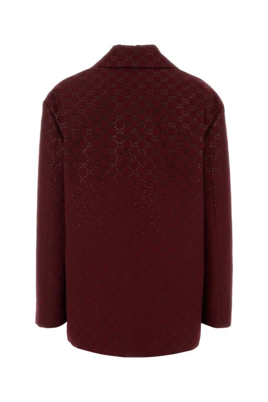 26SS 구찌 크리스털 GG 캔버스 패딩 재킷 853047ZKU09 6207 RED - GUCCI