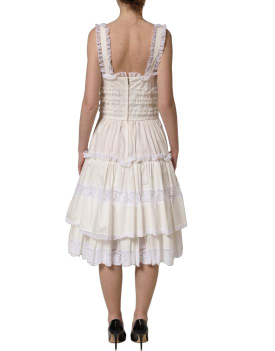  돌체앤가바나 미디 원피스 DR81563 WHITE