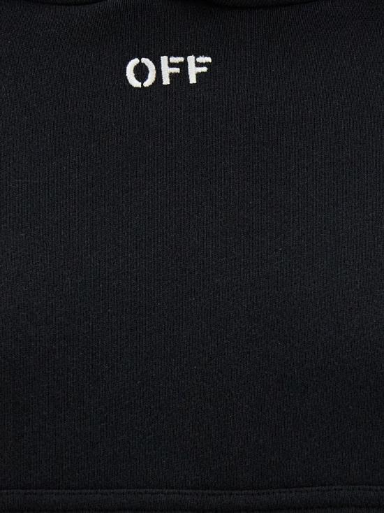  오프화이트 후드 티셔츠 OF279732BM BLACK - OFF WHITE