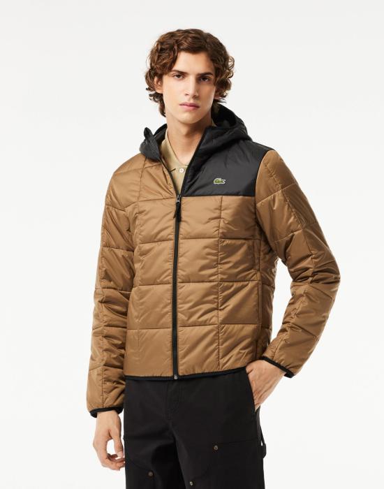  라코스테 숏패딩 BH166600QIN BROWN - LACOSTE