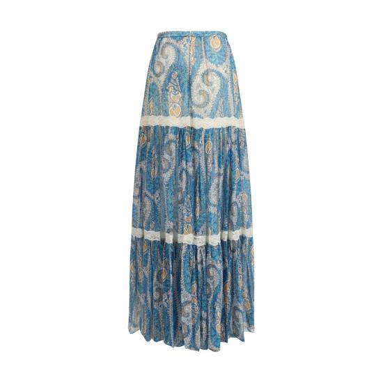 26SS 에트로 롱 스커트 ETWRFA018399SA1O1X0809BB BLUE - ETRO