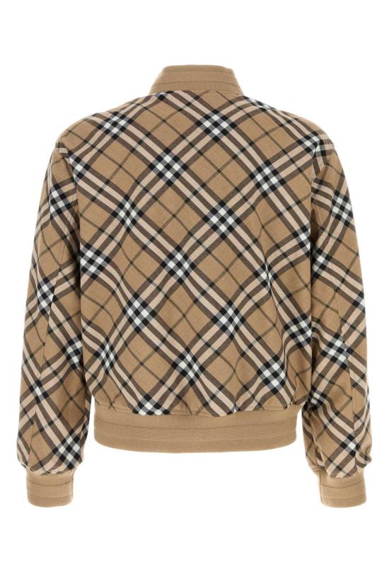  버버리 체크 울 블렌드 봄버 자켓 8092963 C1202 BEIGE - BURBERRY