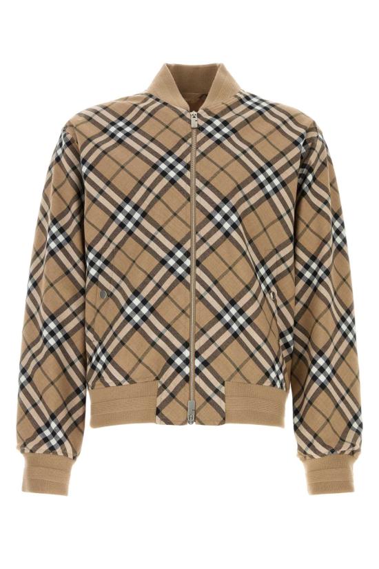  버버리 체크 울 블렌드 봄버 자켓 8092963 C1202 BEIGE