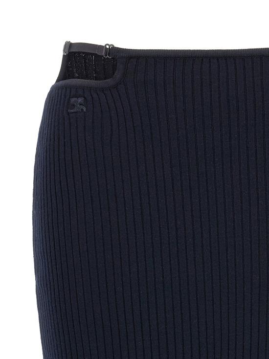  쿠레쥬 미디 스커트 CO305645BM NAVY - COURREGES