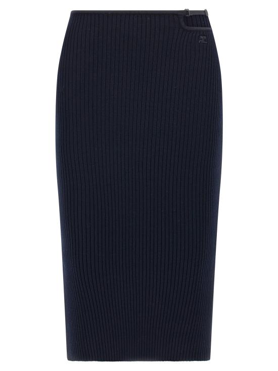  쿠레쥬 미디 스커트 CO305645BM NAVY