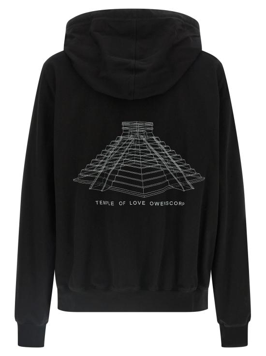 26SS 릭 오웬스 후드 티셔츠 RI330780BM BLACK - RICK OWENS