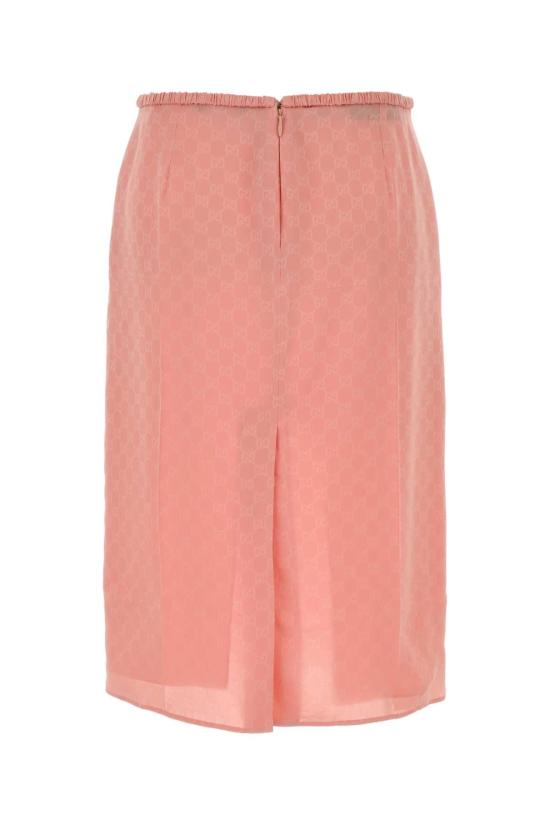 25FW 구찌 GG 실크 자카드 스커트 846275ZATF9 5136 PINK - GUCCI