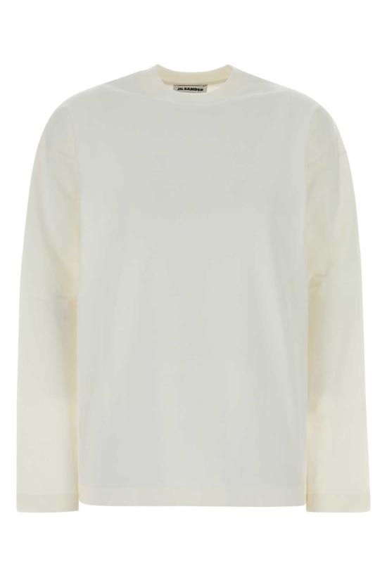 26FW 질샌더 긴팔 티셔츠 J02GC0174J20347 102 WHITE