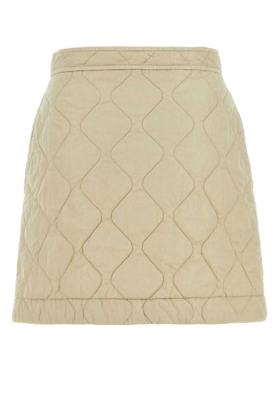  버버리 퀼티드 미니 스커트 8081126 B7348 BEIGE - BURBERRY