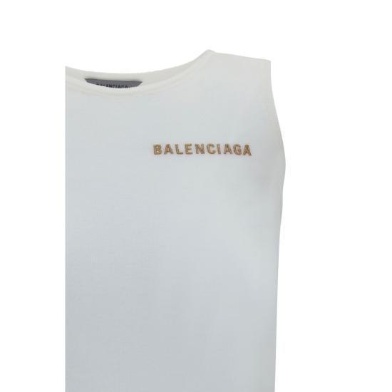 26FW 발렌시아가 민소매 티셔츠 BAA000JDT34659000BB WHITE - BALENCIAGA