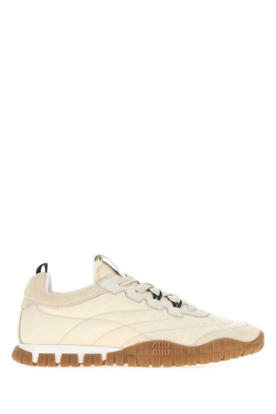 26FW 미우미우 타이어 테크니컬 스웨이드 스니커즈 5E417EF005ZJM F0304 BEIGE
