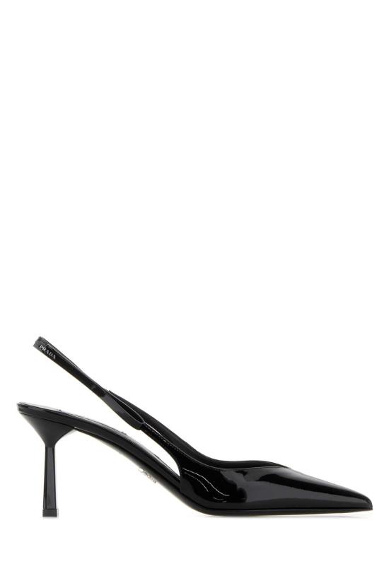 26FW 프라다 페이턴트 레더 슬링백 펌프스 1I447OFB075069 F0002 BLACK
