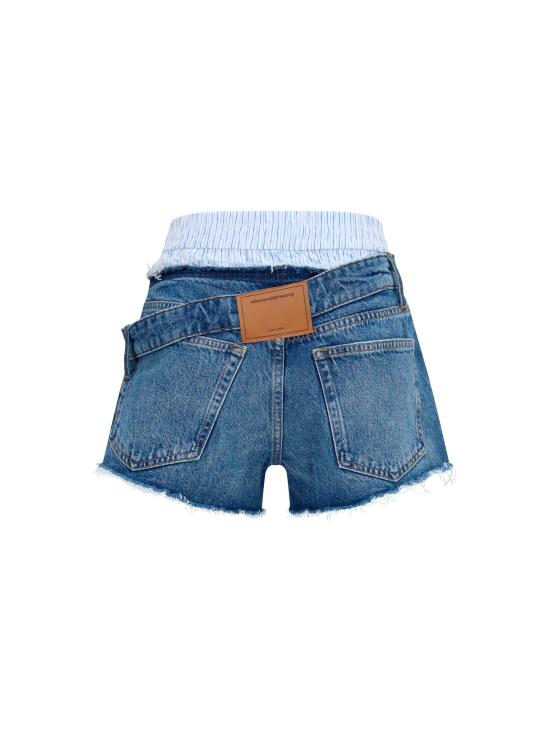  알렉산더 왕 데님 숏팬츠 4DC3264124 400C BLUE - ALEXANDER WANG