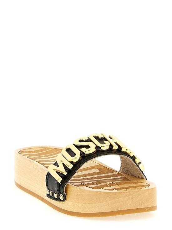 26SS 모스키노 뮬/슬리퍼 MO329936BM BLACK - MOSCHINO